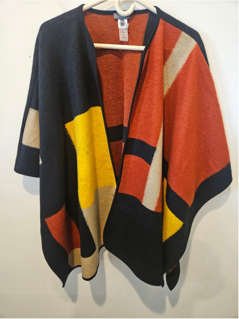 Women's Vince Camuto Colorblock Oversized Blanket Poncho XS/S Mulitcolor